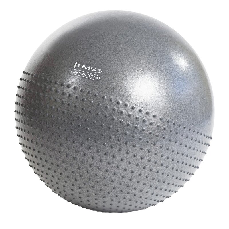 Piłka gimnastyczna HMS YB03N Szary (65 cm)