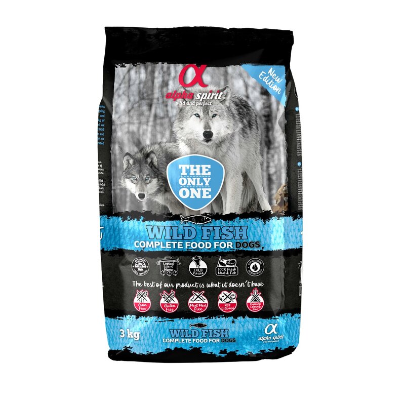 Karma dla psa półwilgotna ALPHA SPIRIT Wild Fish Biała Ryba 3 kg