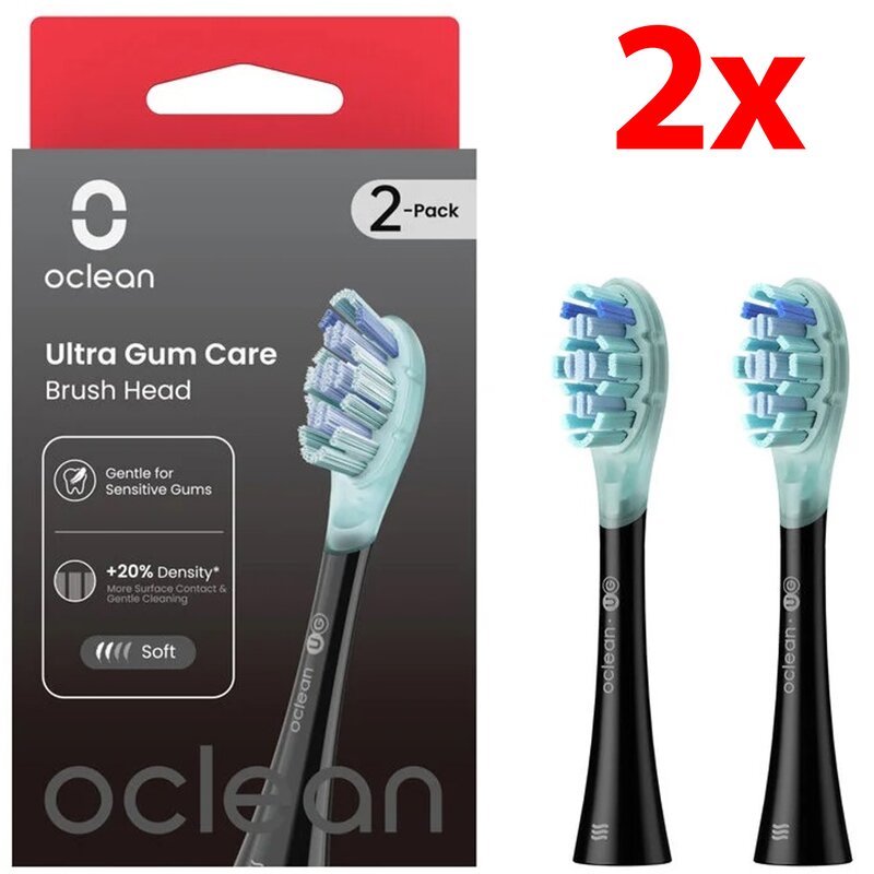 Końcówki do szczoteczek sonicznych OCLEAN Ultra Gum Care Czarny 2szt