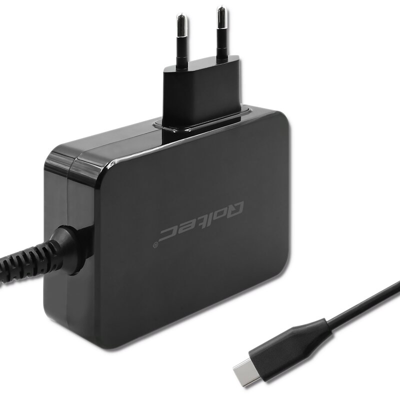 Qoltec 52386 Power Pro GaN USB-C 65W Czarny