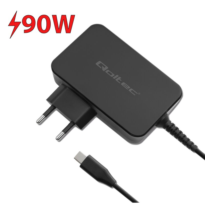 Qoltec 52387 Power Pro USB-C 90W Czarny