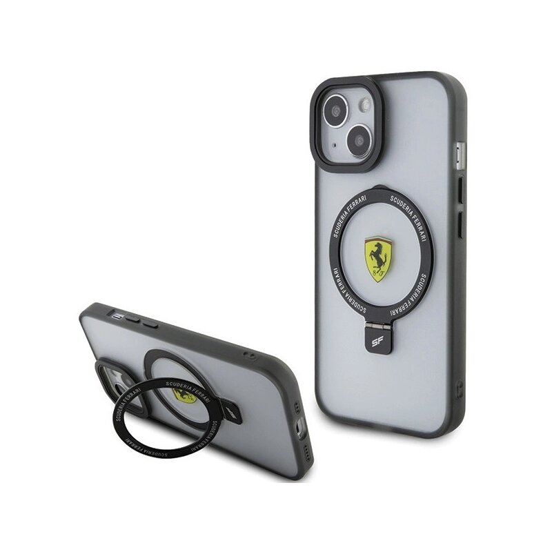 Etui FERRARI Ring Stand do Apple iPhone 14 Plus/15 Plus Dymny