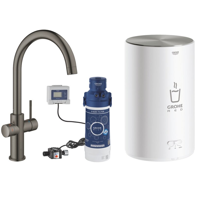 Bateria GROHE Red II Duo C-SP 30083AL1 z filtrem Grafit