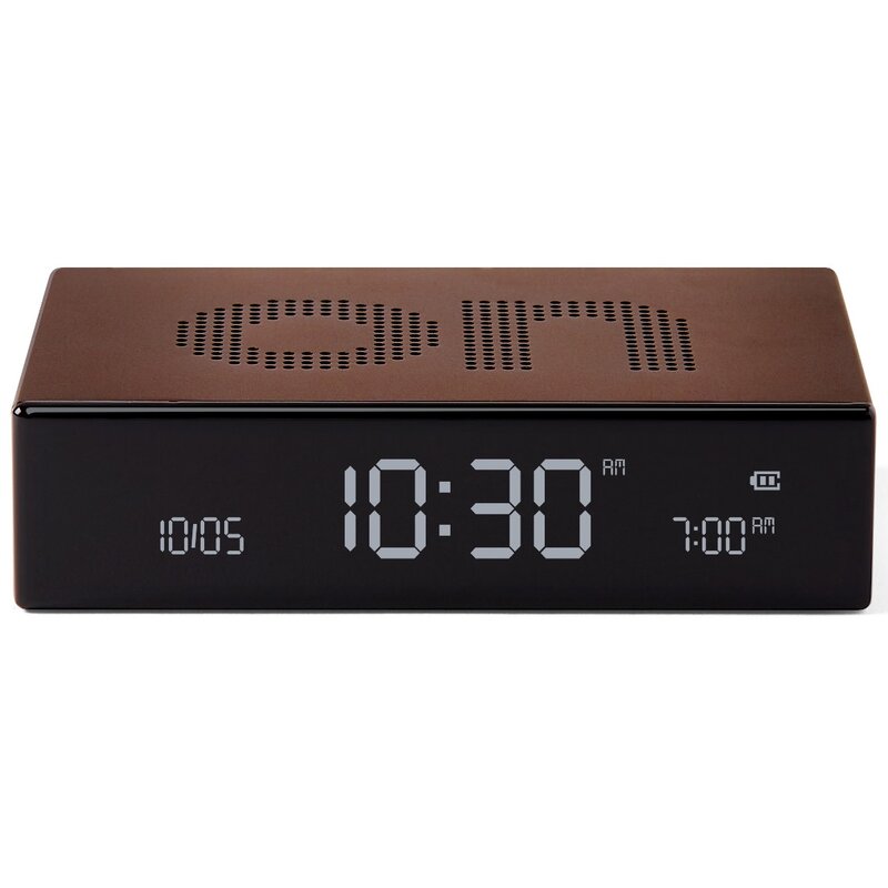 Budzik LEXON Flip Premium LR152BZ Brązowy