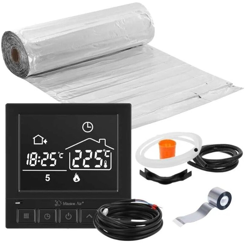 Mata grzewcza pod panele MISSION AIR MAL-160W/m² 5m² (10mb x 50cm) + regulator Taurus Czarny