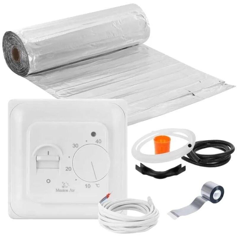 Mata grzewcza pod panele MISSION AIR MAL-160W/m² 7m² (14mb x 50cm) + regulator Aries Biały