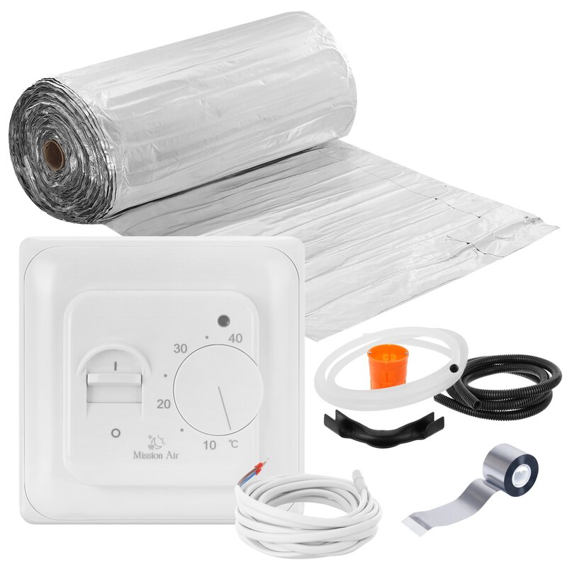 Mata grzewcza pod panele MISSION AIR MAL-160W/m2 5m² (10mb x 50cm) + regulator Aries Biały