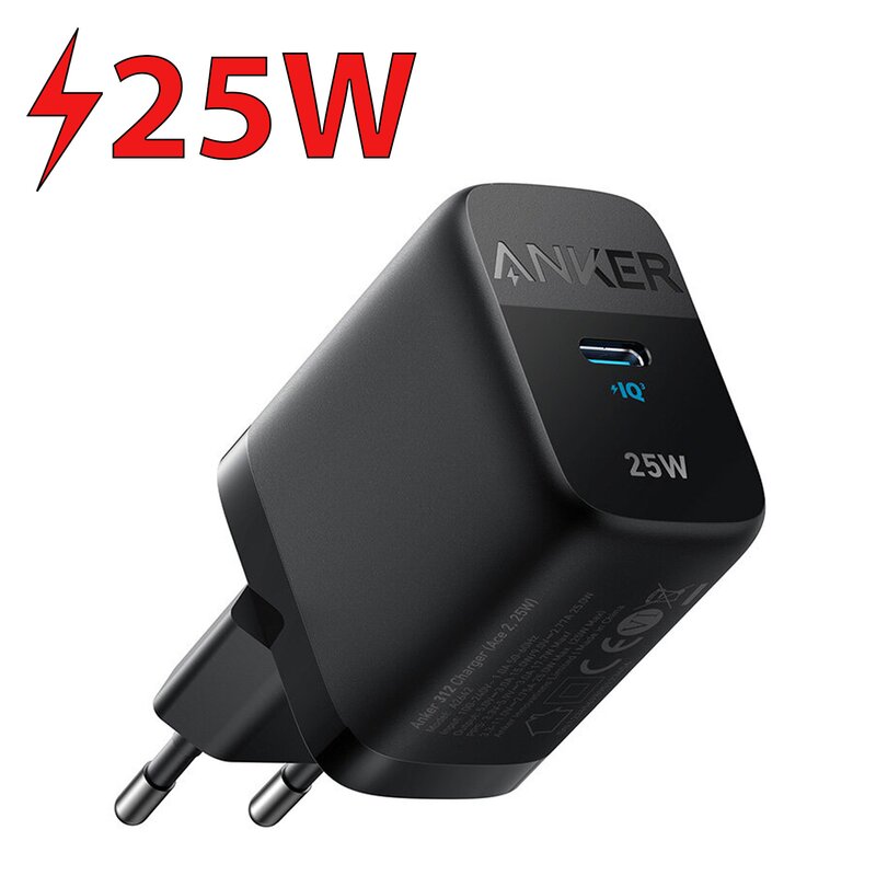 Ładowarka sieciowa ANKER 312 Ace 2 25W Czarny ładowarka do telefonu USB-C