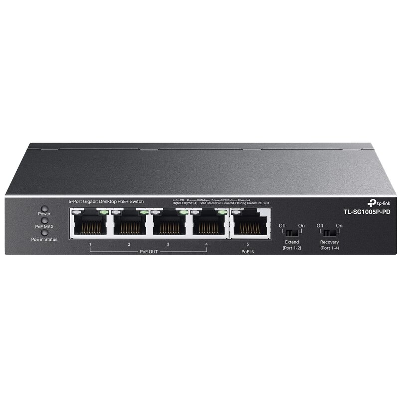 TP-Link 5p TL-SG1005P-PD (1xPoE++ IN, 4xPoE+ OUT)