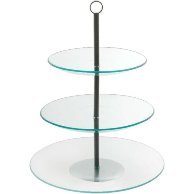 Patera AMBITION Leila 3 poziomy Przezroczysto-srebrna