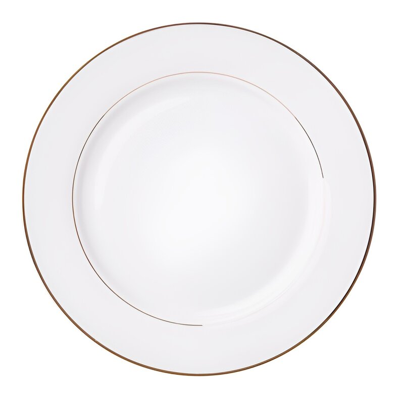 Talerz AMBITION Aura Gold 27 cm Biało-złoty