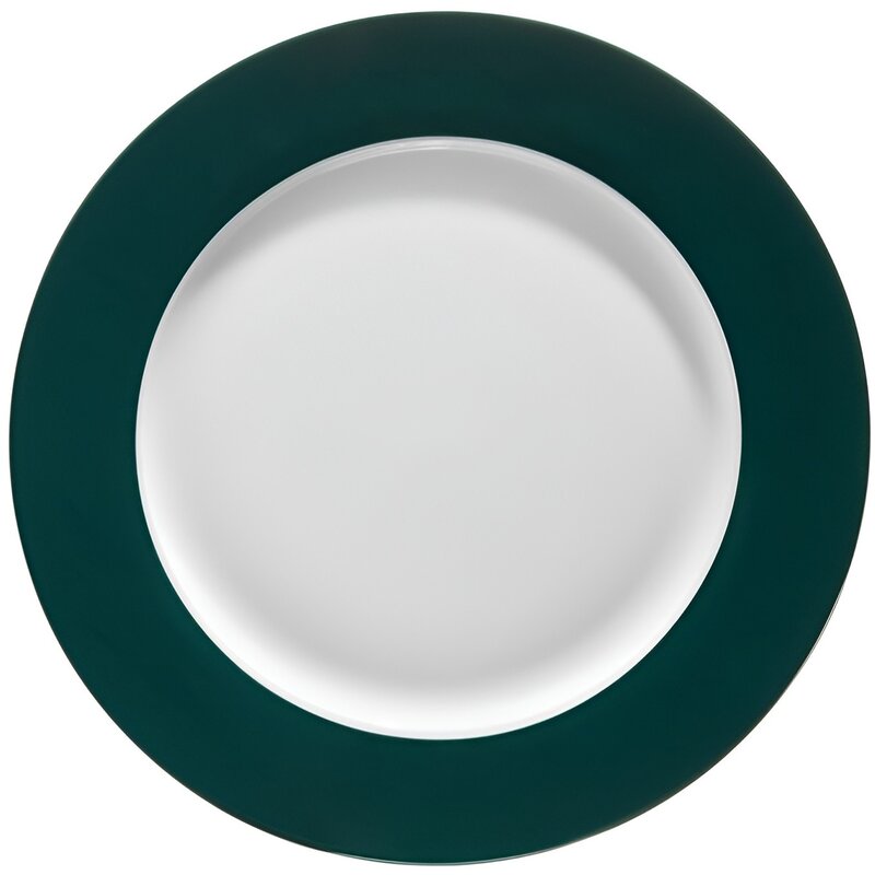 Talerz AMBITION Aura Green 27 cm Biało-zielony