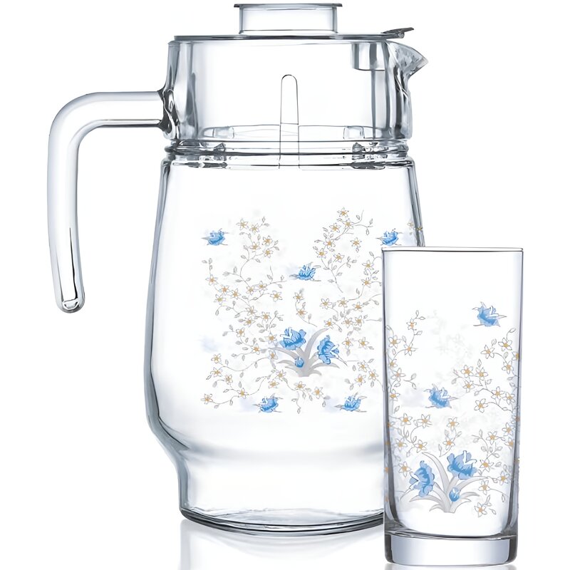 Dzbanek LUMINARC Romantique 1.6 l + 6 szklanek 0.27 l