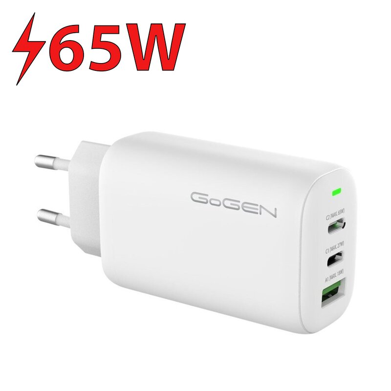 Ładowarka sieciowa GOGEN ACHPD365W 65W Biały