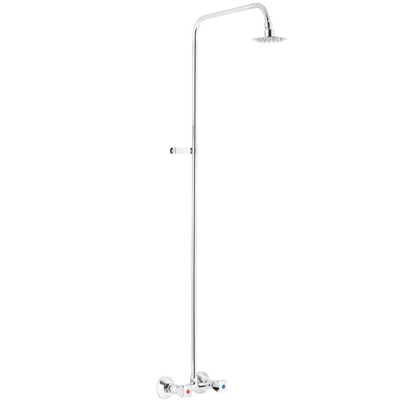 Zestaw prysznicowy natynkowy KFA ARMATURA Standard 306-711-00 z deszczownicą Chrom