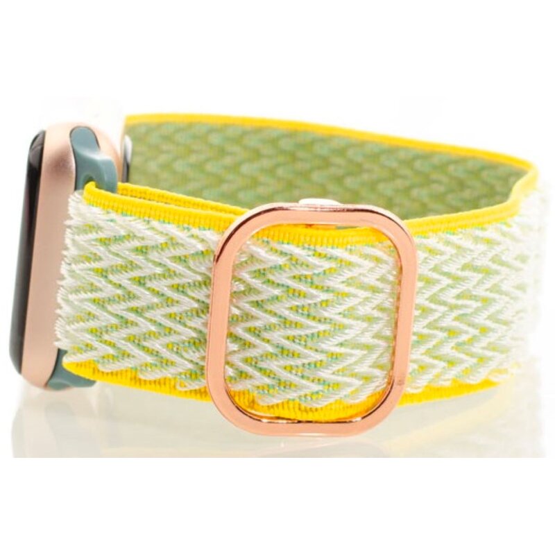Pasek LUNA do Apple Watch do koperty 42/44/45mm A00038 Zielono-żółty