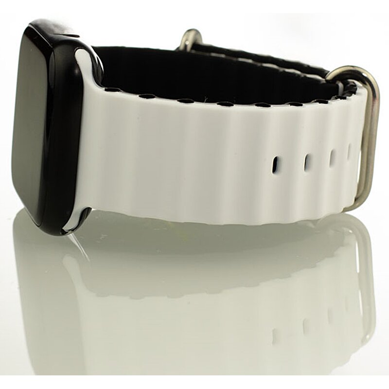 Pasek LUNA do Apple Watch do koperty 42/44/45mm Biało-czarny