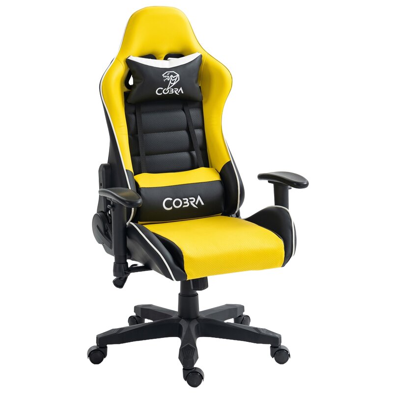 Fotel gamingowy COBRA Rebel CR201 Żółto-czarny