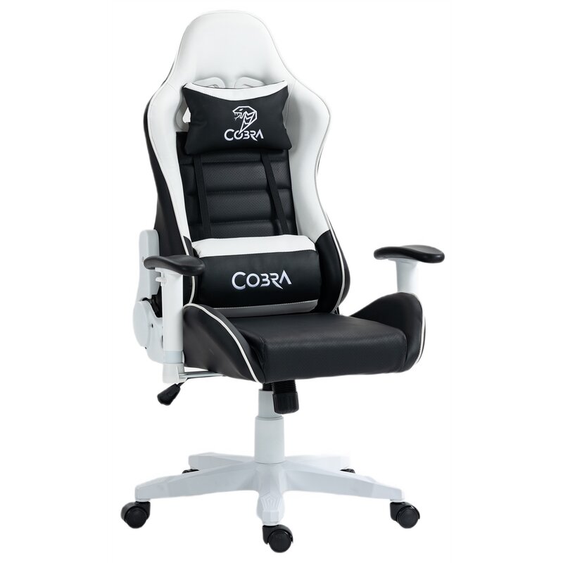 Fotel gamingowy COBRA Rebel CR202 Biało-czarny