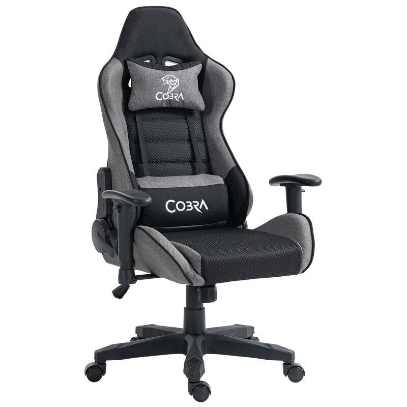 Fotel gamingowy COBRA Rebel CR205 Szaro-czarny