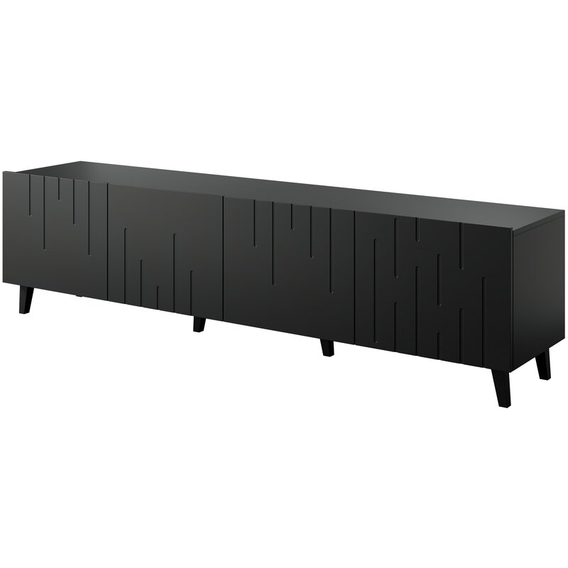 Szafka RTV BARI 200x42x52 czarny mat