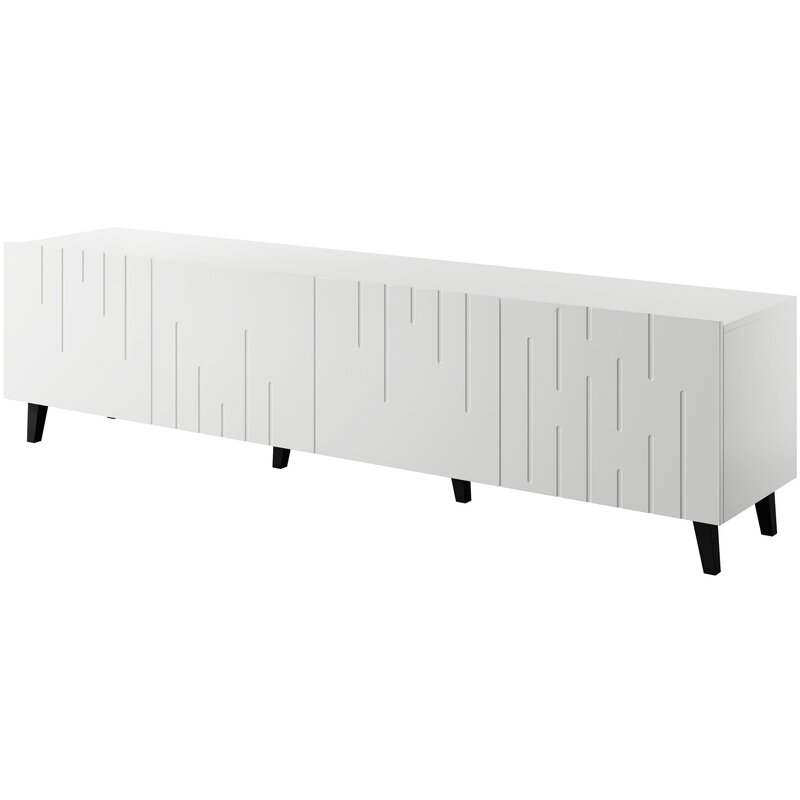 Szafka RTV BARI 200x42x52 biały mat