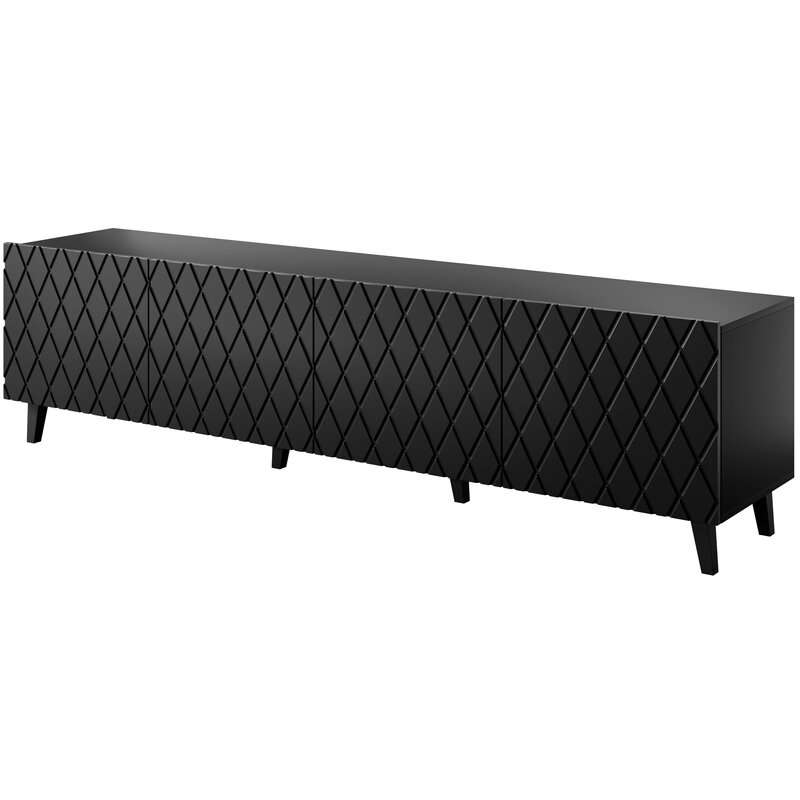 Szafka RTV ASTI 200x42x52 czarny mat