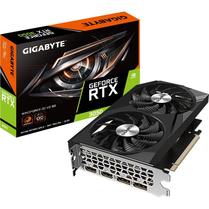 Karta graficzna GIGABYTE GeForce RTX 3050 Windforce OC V2 8GB