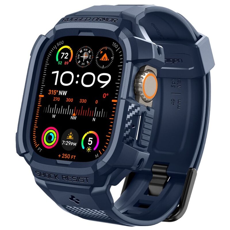 Pasek SPIGEN Rugged Armor Pro do Apple Watch do koperty 49mm Niebieski