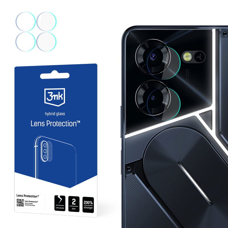 Szkło hybrydowe na obiektyw 3MK Lens Protection do Tecno Pova 5 Pro 5G