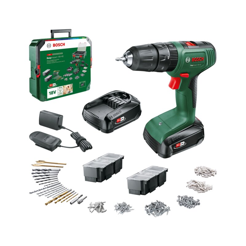 Wiertarko-wkrętarka BOSCH EasyImpact 18V-40 + Systembox 241 Ac 06039D810D