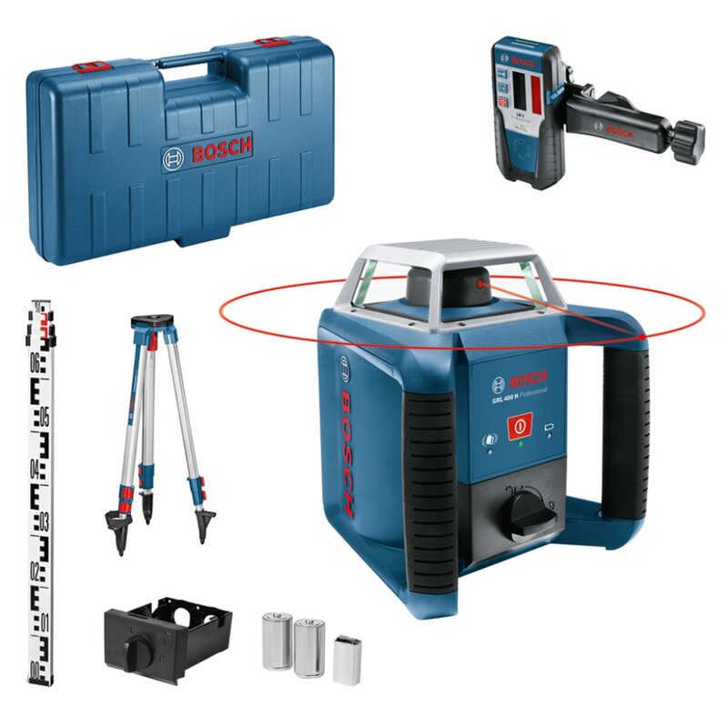 Laser obrotowy BOSCH Professional GRL 400 H + LR1 + BT 150 + GR 240