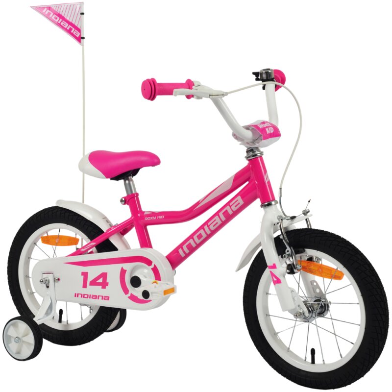 Rower dziecięcy INDIANA Roxy Kid 14 cali dla dziewczynki Różowy