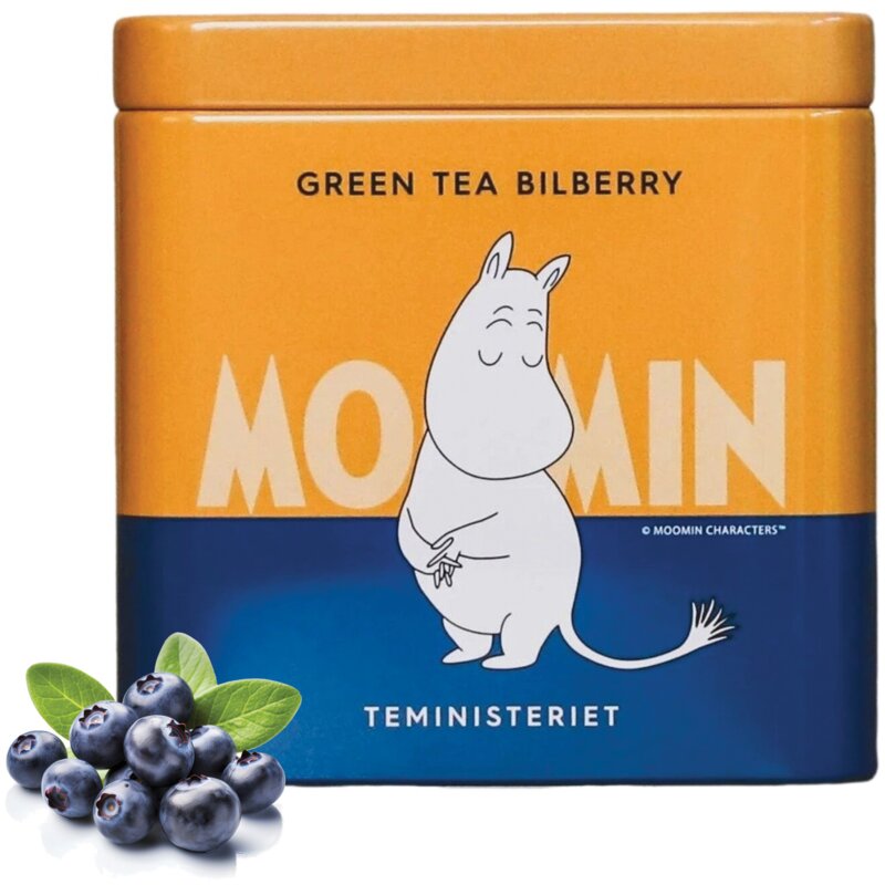 Herbata zielona liściasta TEMINISTERIET Moomin Green Tea Borówka 100 g