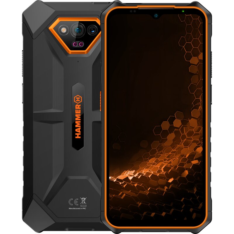 myPhone HAMMER Iron V 6/64GB 6,5" 50 Mpix Czarno-pomarańczowy