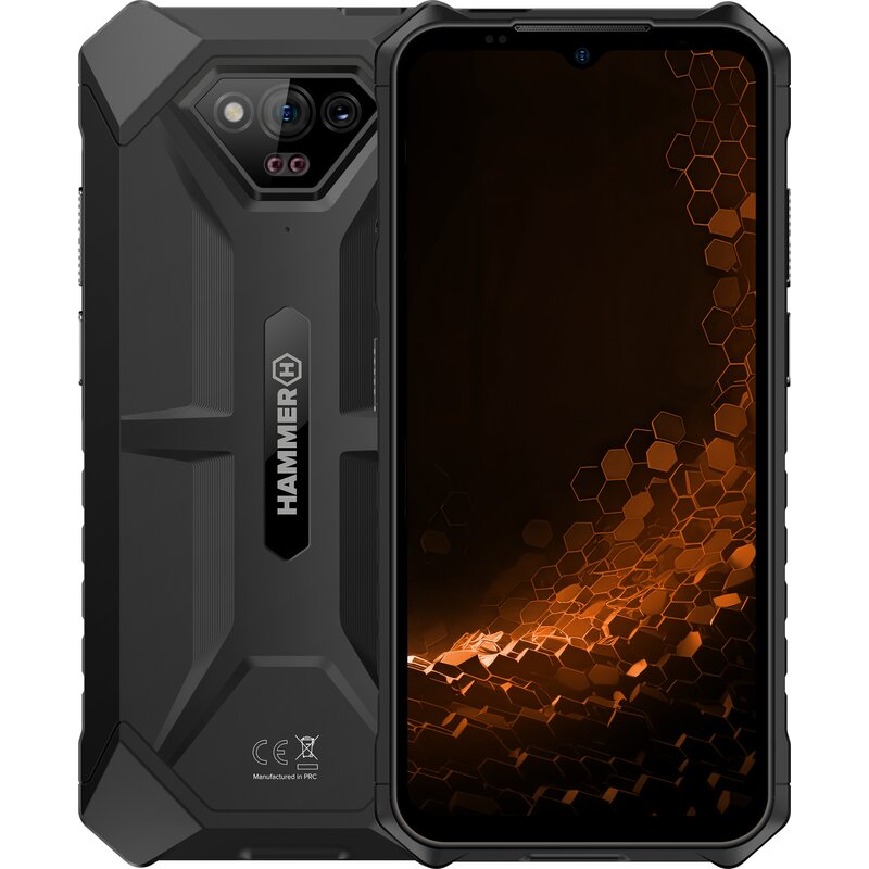 HAMMER IRON 5 z noktowizją IP68 wytrzymały ekran 6,5' Bateria 6320mAh Black