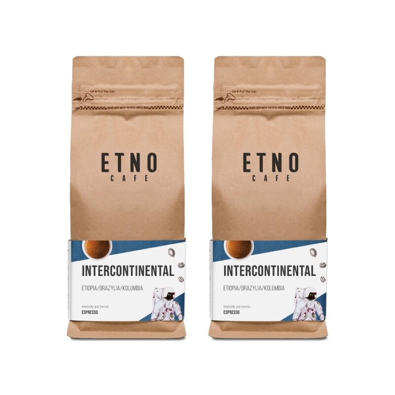 Kawa ziarnista ETNO CAFE Intercontinental Arabica 2 x 1 kg