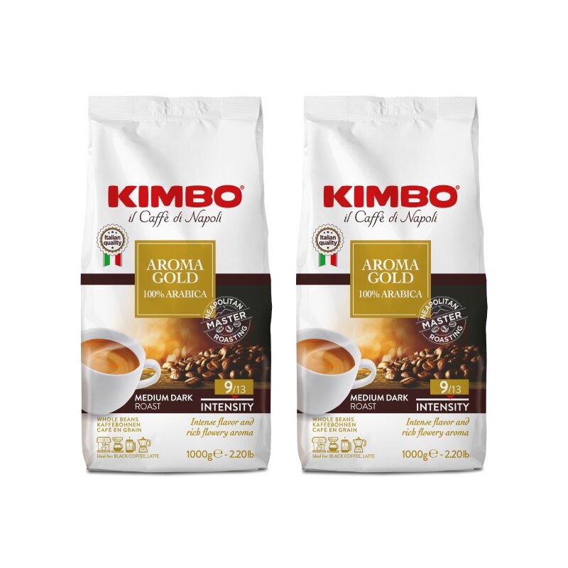 Kawa ziarnista KIMBO Aroma Gold Arabica 2 x 1 kg