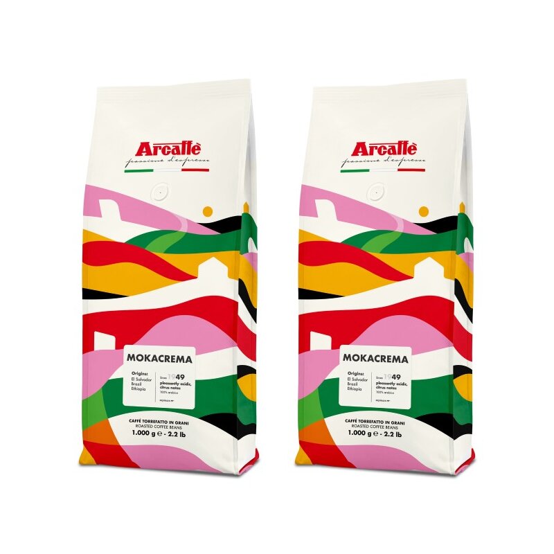 Kawa ziarnista ARCAFFE Mokacrema Arabica 2 x 1 kg