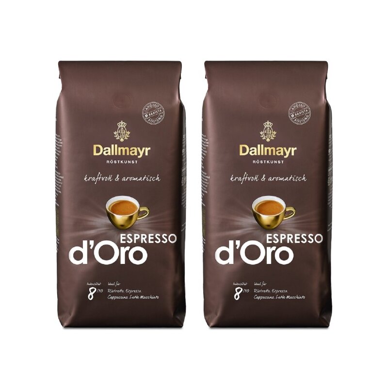 Kawa ziarnista DALLMAYR Crema d'Oro 2 x 1 kg