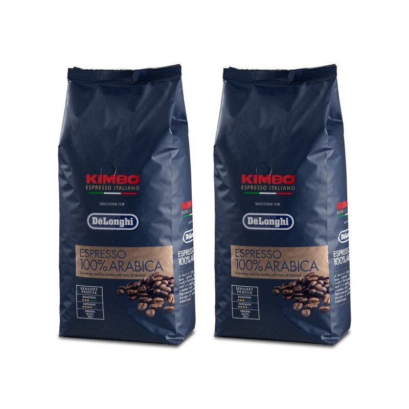 Kawa ziarnista DELONGHI Kimbo Espresso Arabica 2 x 1 kg