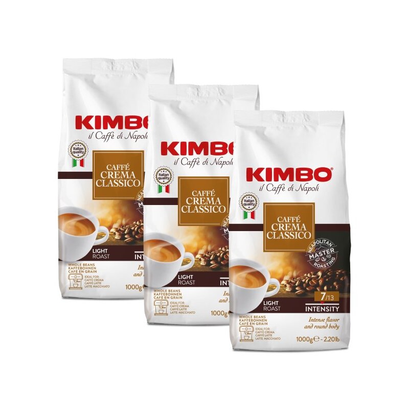 Kawa ziarnista KIMBO Caffe Crema Classico 3 x 1 kg