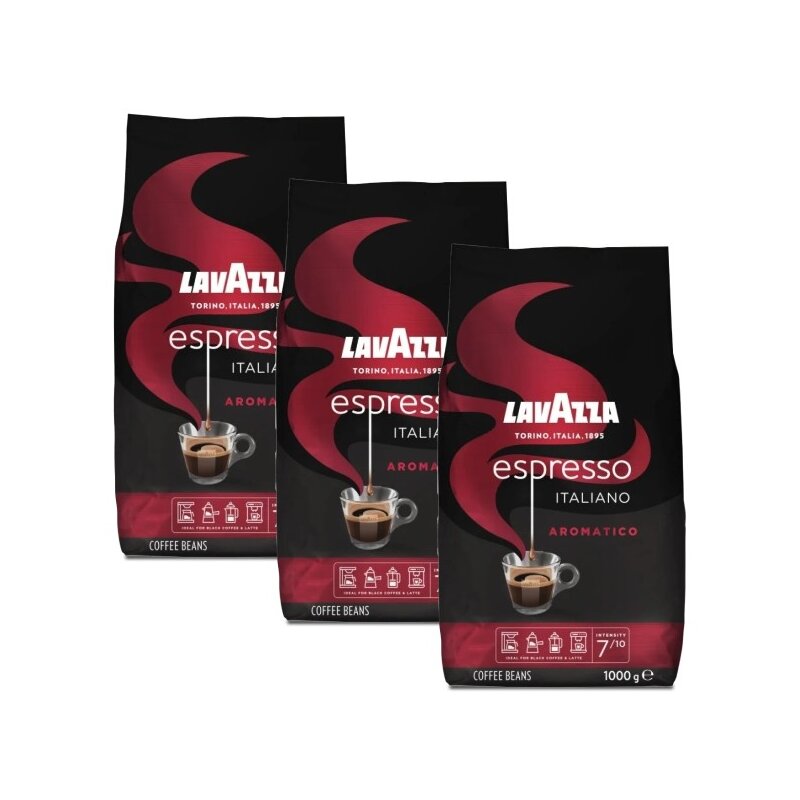 Kawa ziarnista LAVAZZA Espresso Italiano Aromatico Arabica 3 x 1 kg