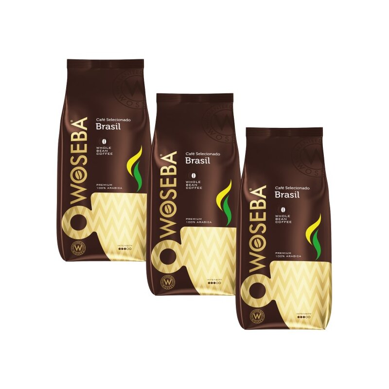 Kawa ziarnista WOSEBA Café Brasil 3 x 1 kg