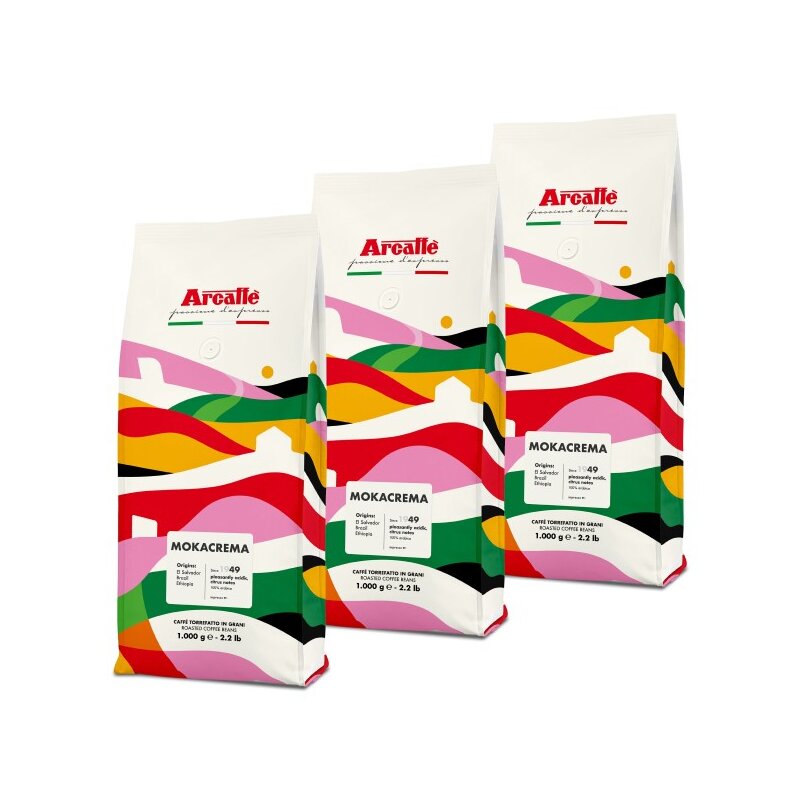 Kawa ziarnista ARCAFFE Mokacrema Arabica 3 x 1 kg