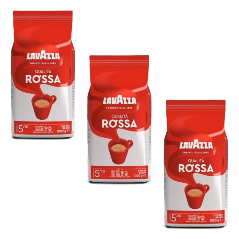 Kawa ziarnista LAVAZZA Qualita Rossa 3 x 1 kg