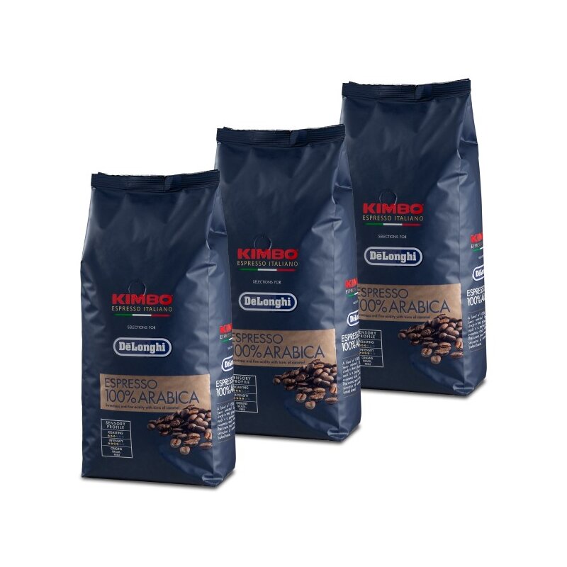 Kawa ziarnista DELONGHI Kimbo Espresso Arabica 3 x 1 kg