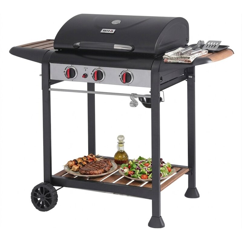 Grill ogrodowy gazowy YATO YG-20009 9 KW 60 x 42 cm