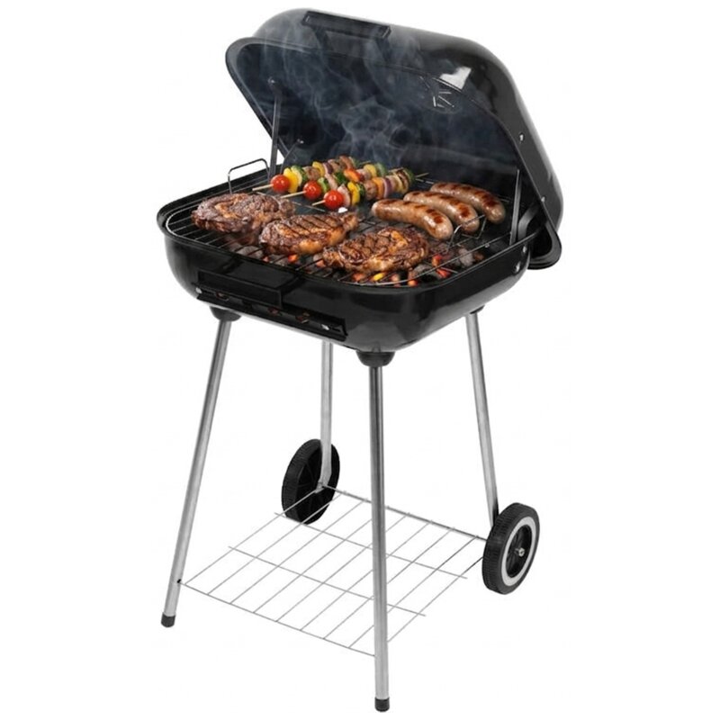 Grill ogrodowy węglowy LUND 99904 Zamykany, na kółkach