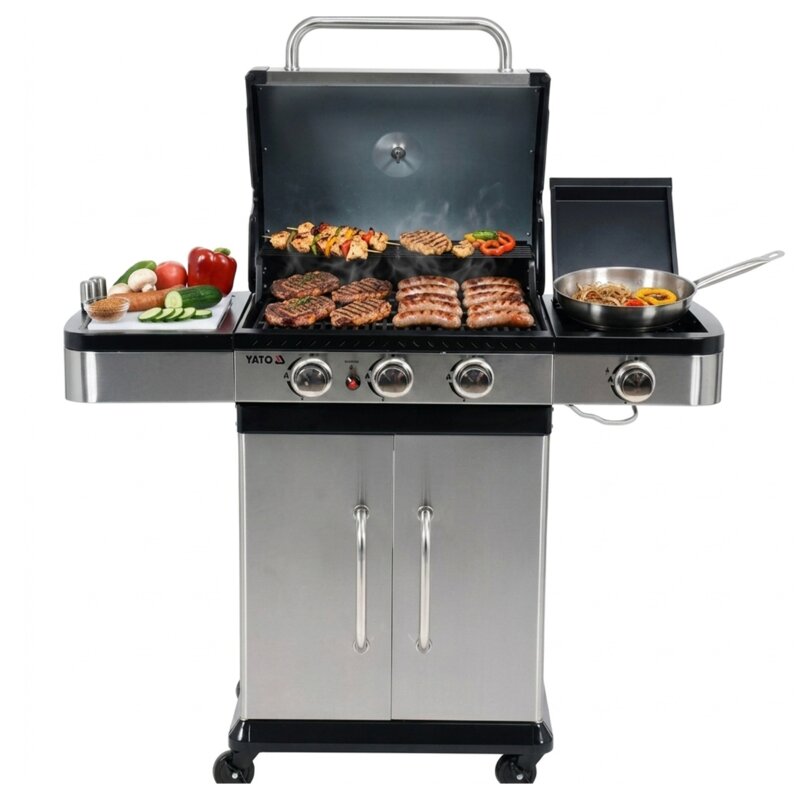Grill ogrodowy gazowy YATO YG-20018 11.2 kW 60 x 42 cm